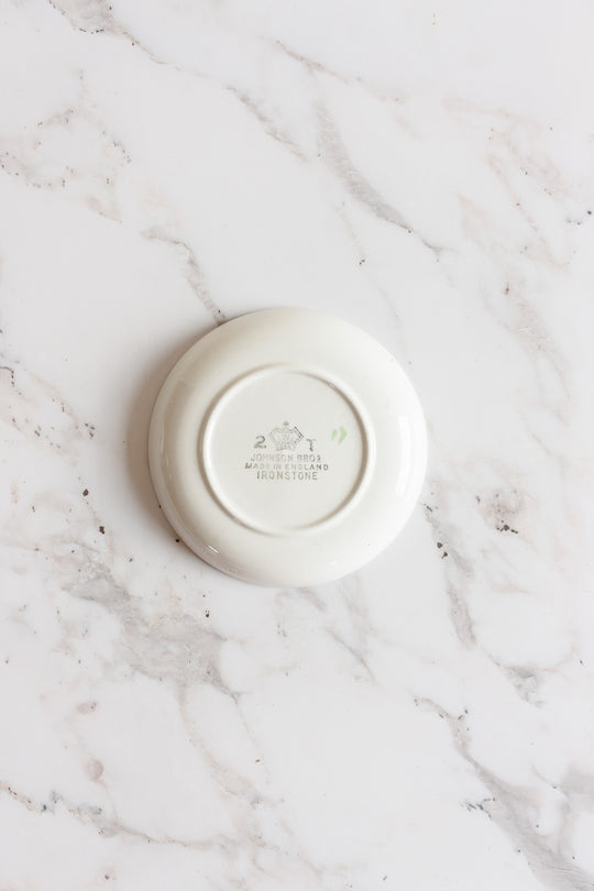 vintage English ironstone ring dish