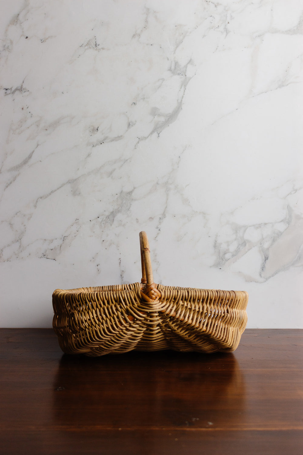 antique french woven basket