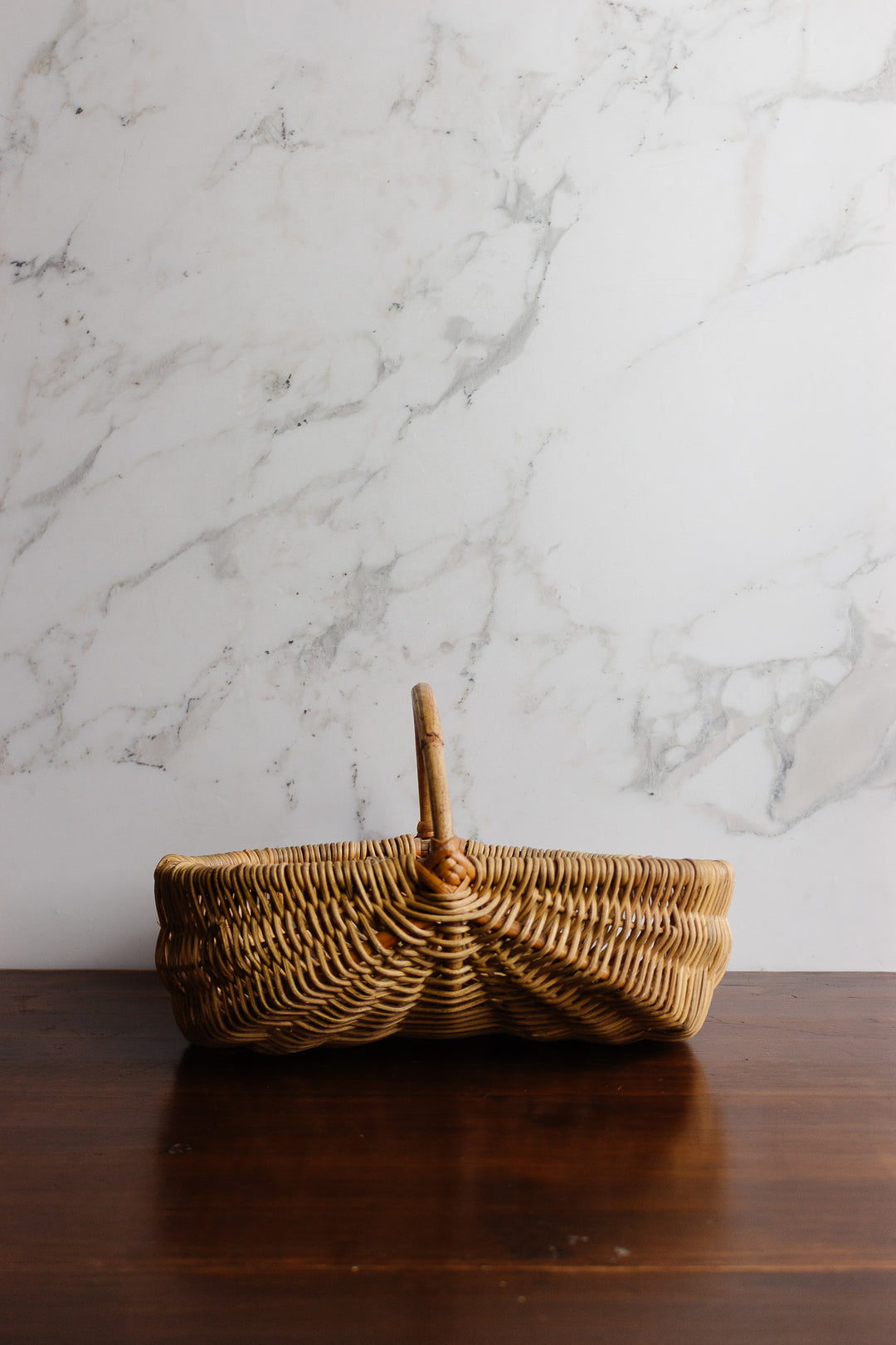 antique french woven basket