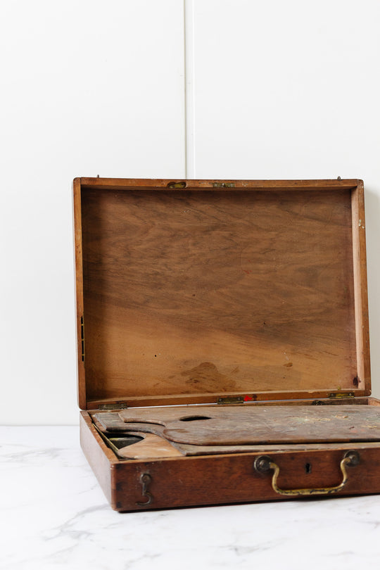 vintage french artist's paint box