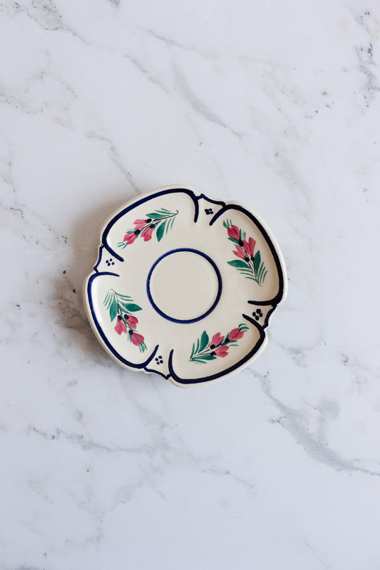 vintage french quimper hand painted demitasse set of 6