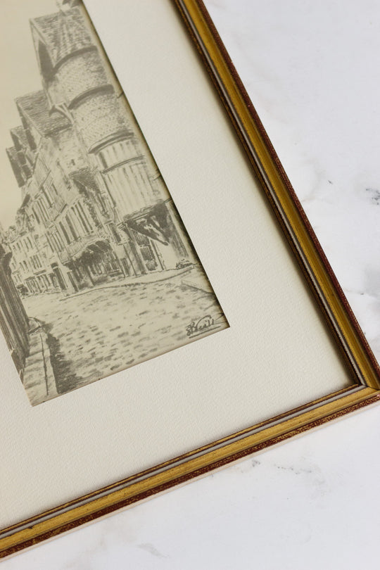 la maison à tourelle pair of antique prints