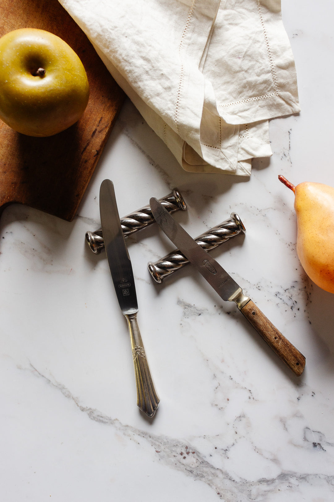 set of 6 vintage french knife rests