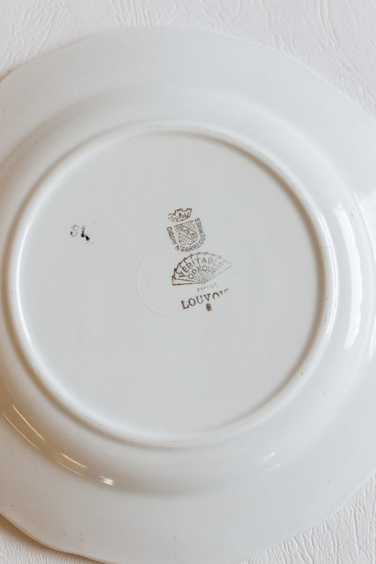 midcentury "louvois" digoin sarreguemines, set of 9