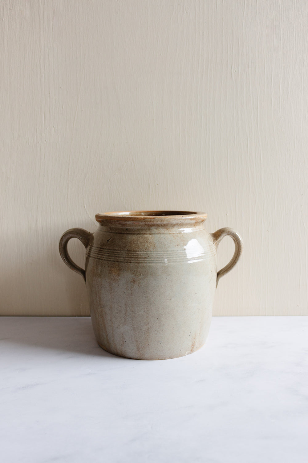 vintage french stoneware confit pot