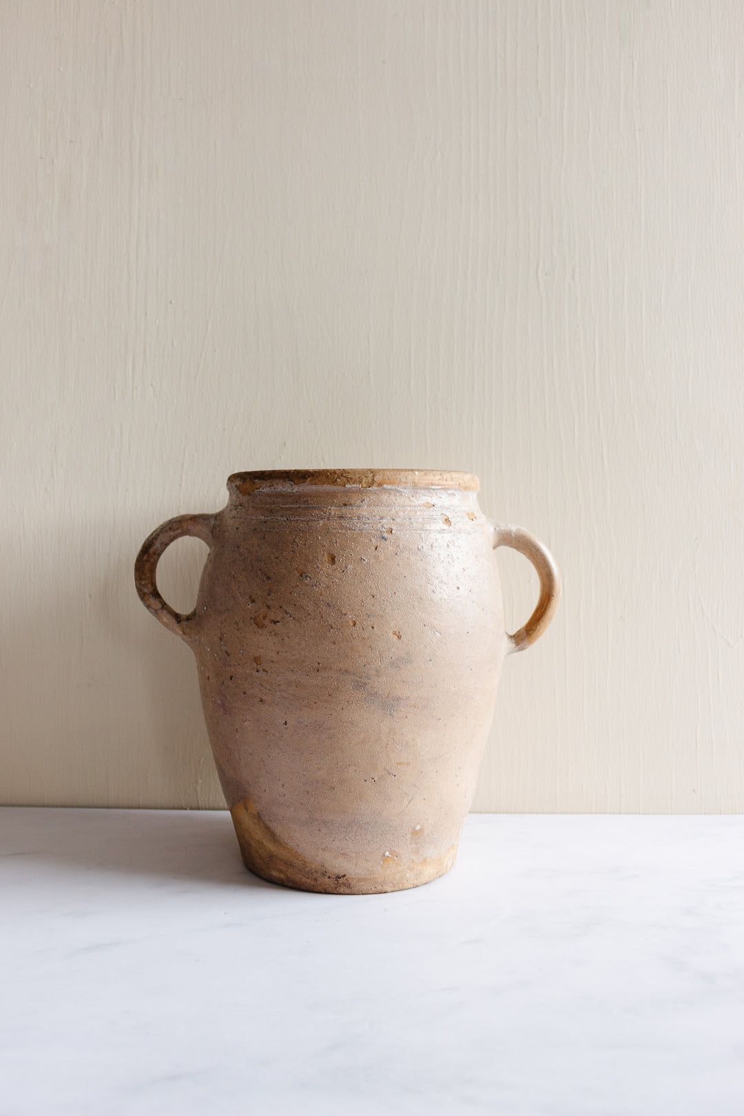 antique French stoneware confit pot
