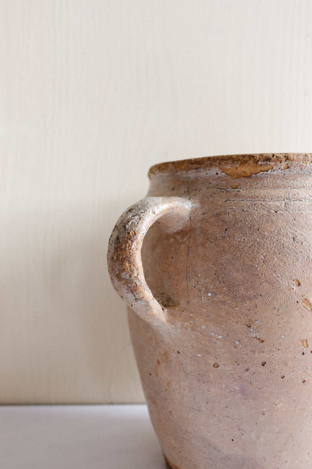 antique French stoneware confit pot