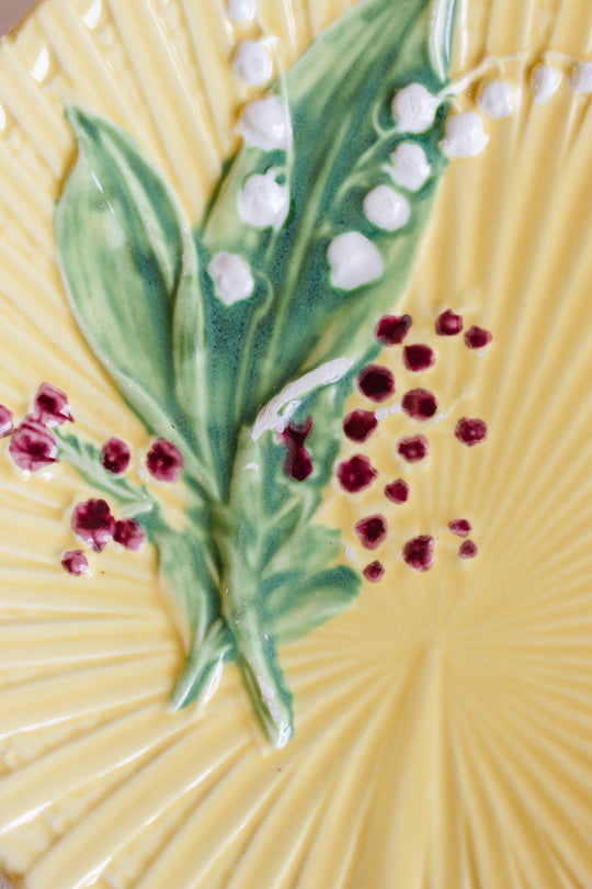 1950s schramberg majolica round platter