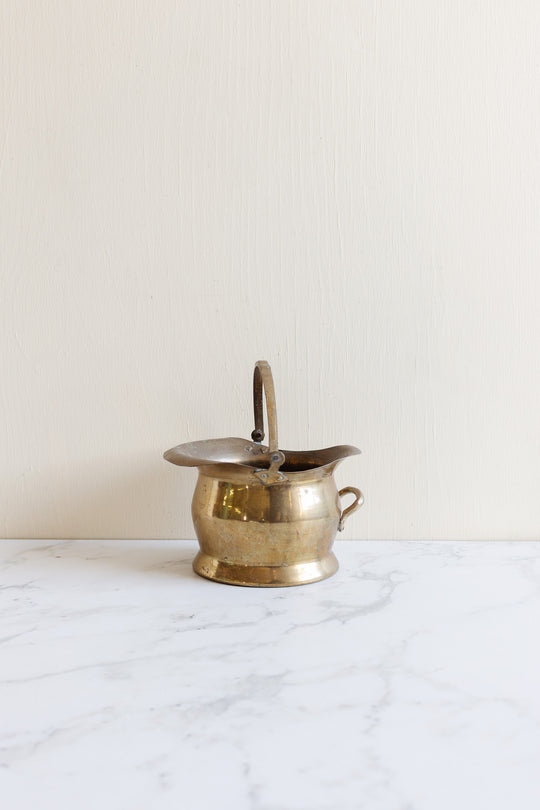 vintage french brass petit coal scuttle