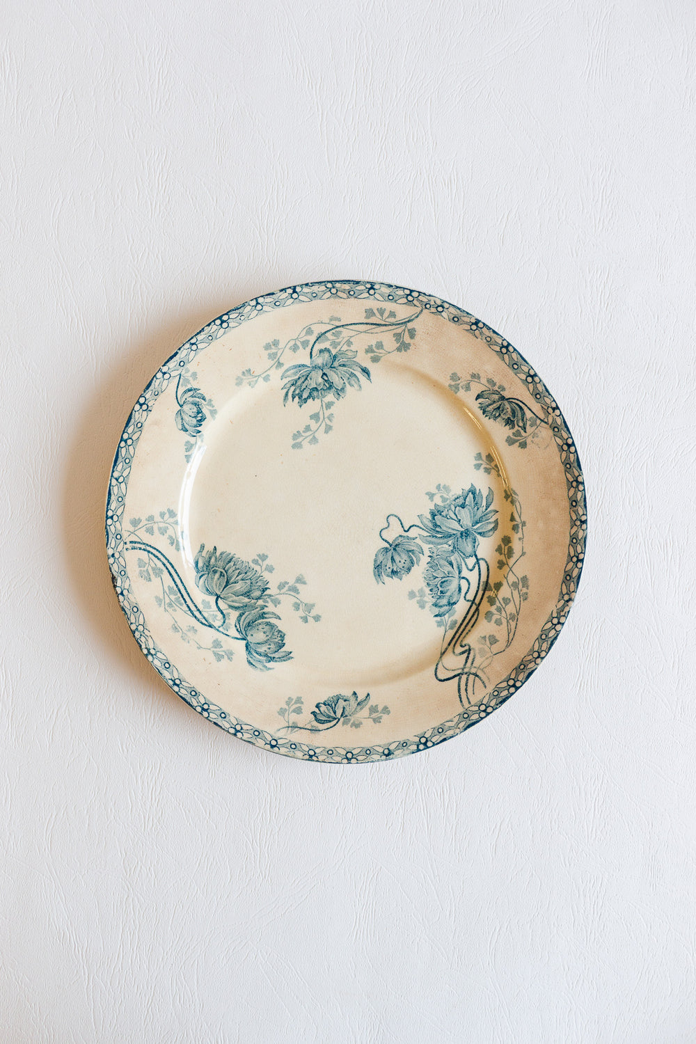 antique french "royat" sarreguemines transferware plate
