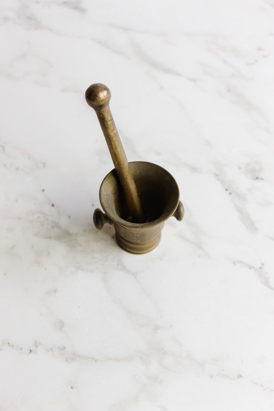 antique petite mortar and pestle