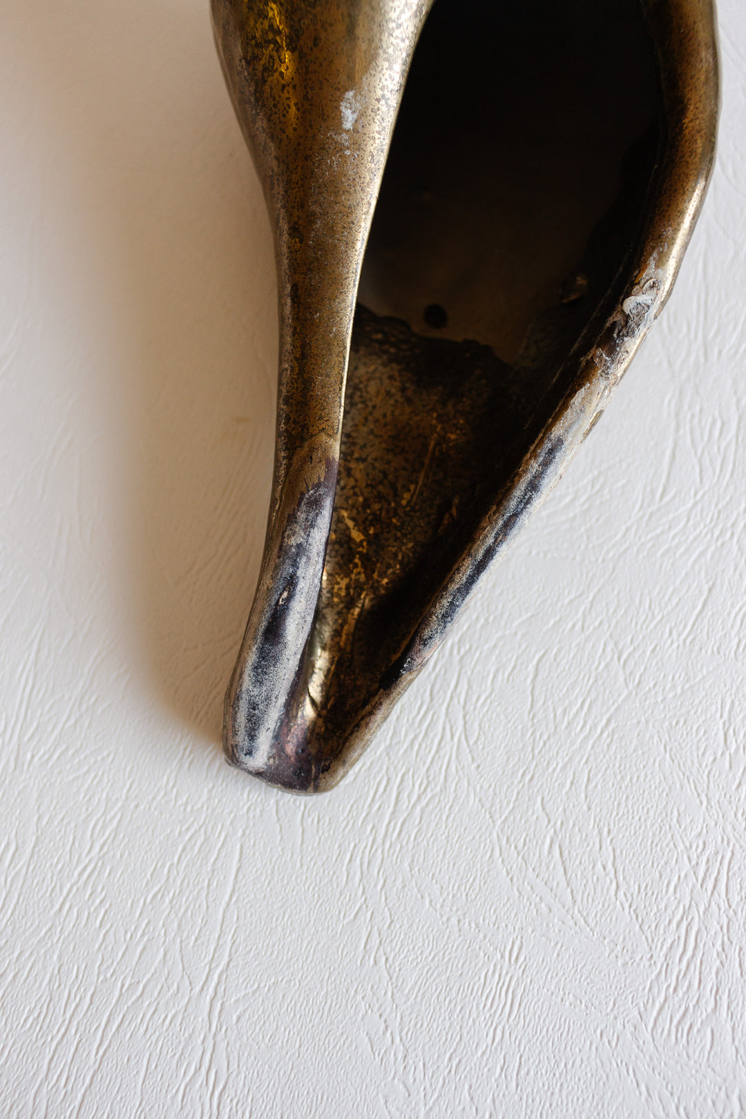 vintage french artisan made ceramic conch shell