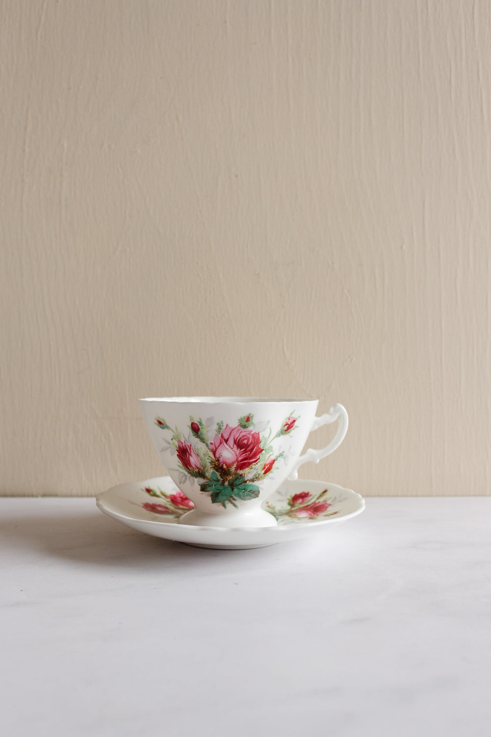 rare hammersley grandma's roses teacup and saucer