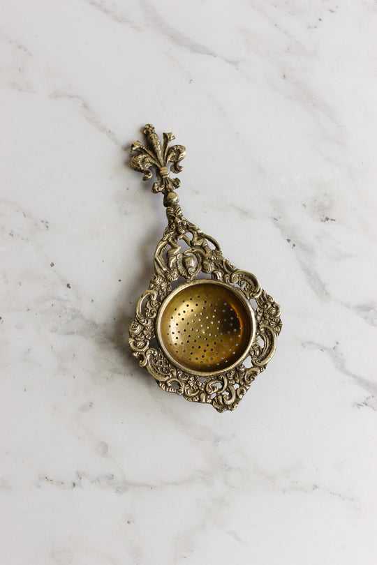 antique french loose tea strainer