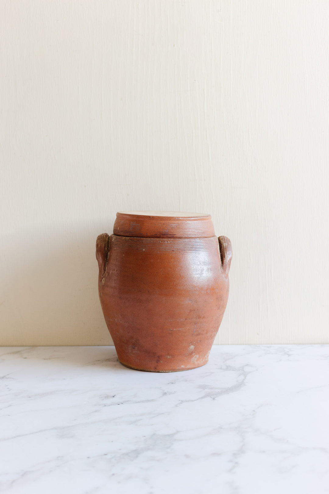 antique french stoneware confit pot with lid