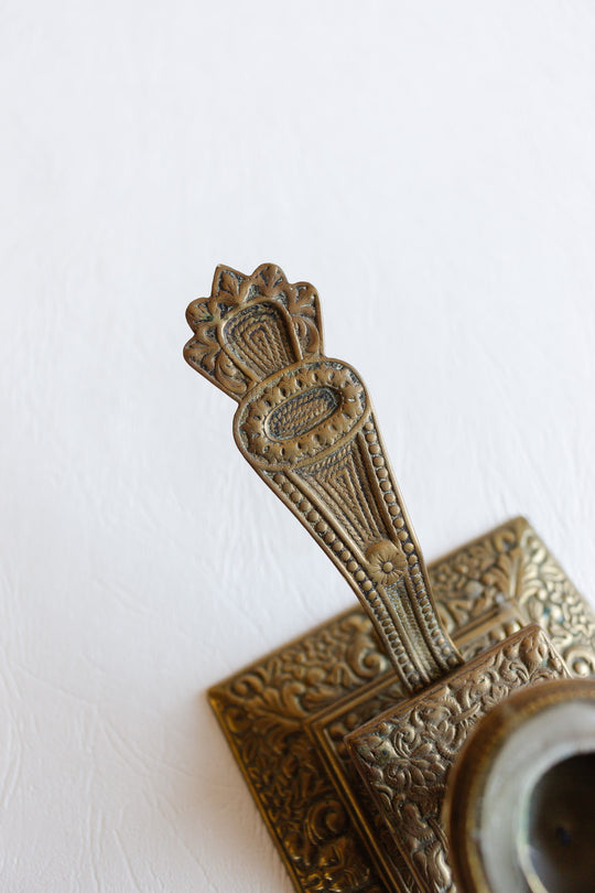 antique french chinoiserie brass chamberstick