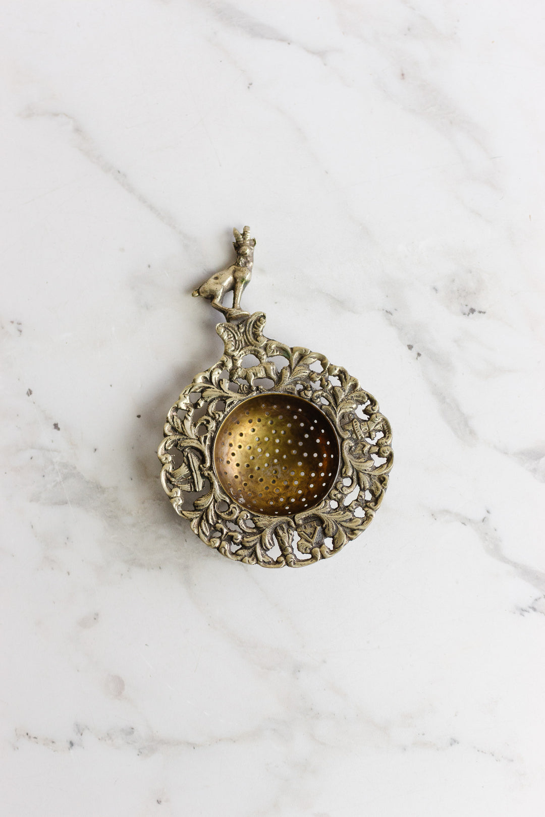 antique french loose tea strainer