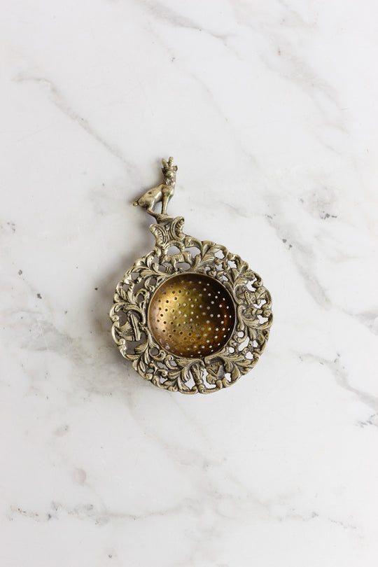 antique french loose tea strainer