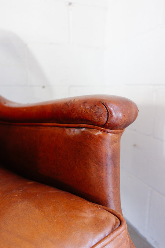 1980s Dutch sheepskin leather club chair