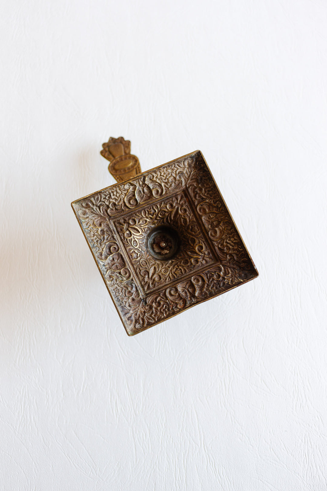 antique french chinoiserie brass chamberstick