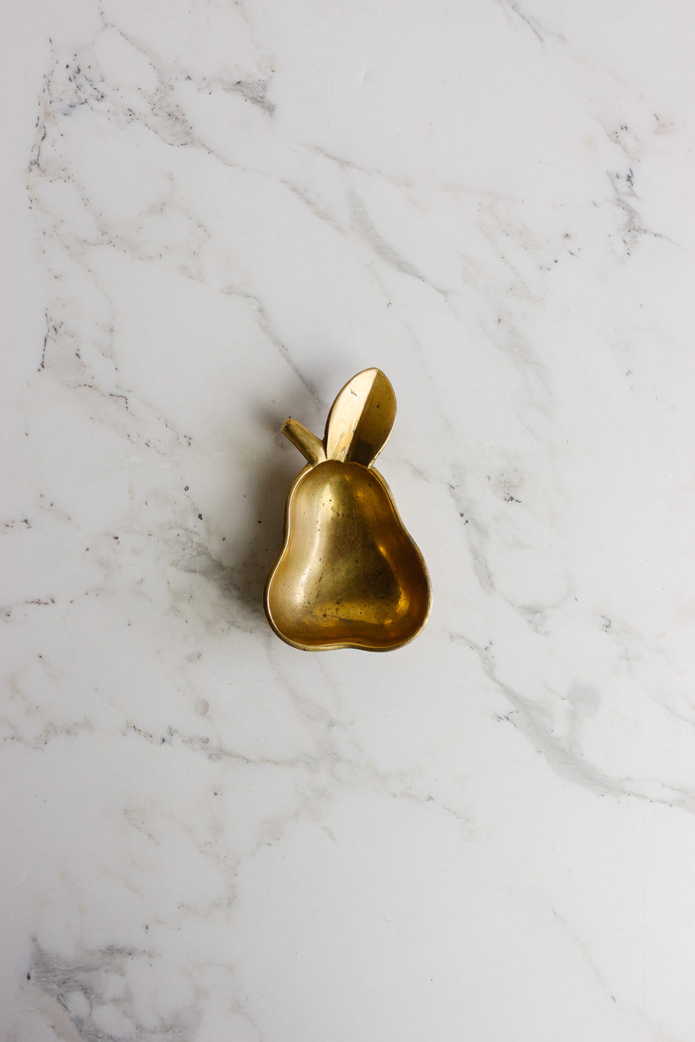 vintage french brass "poire" trinket dish