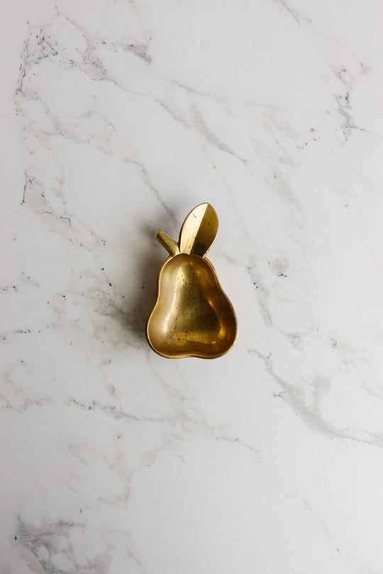 vintage french brass "poire" trinket dish