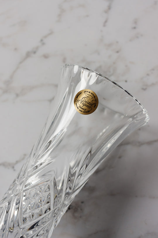 vintage french crystal d'arques  vase