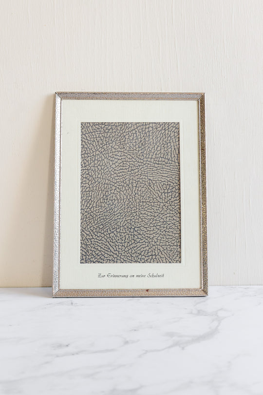 pair of midcentury german "In remembrance of my school days" photo frames