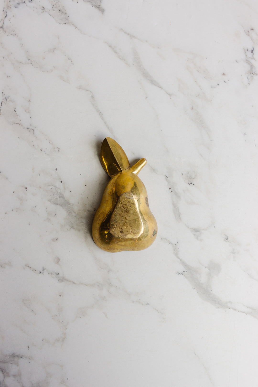 vintage french brass "poire" trinket dish