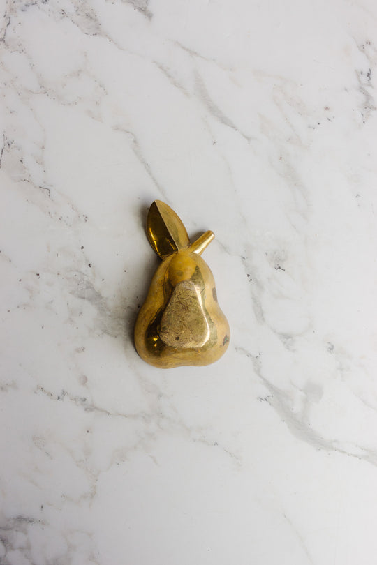 vintage french brass "poire" trinket dish