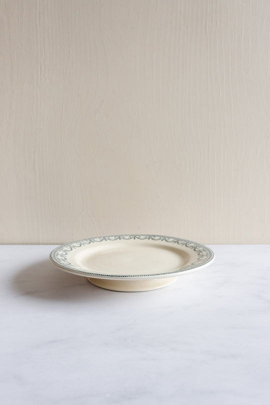 antique salins louis vxi transferware cake plate