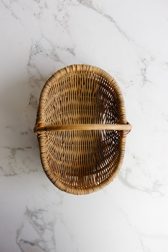 antique french woven basket