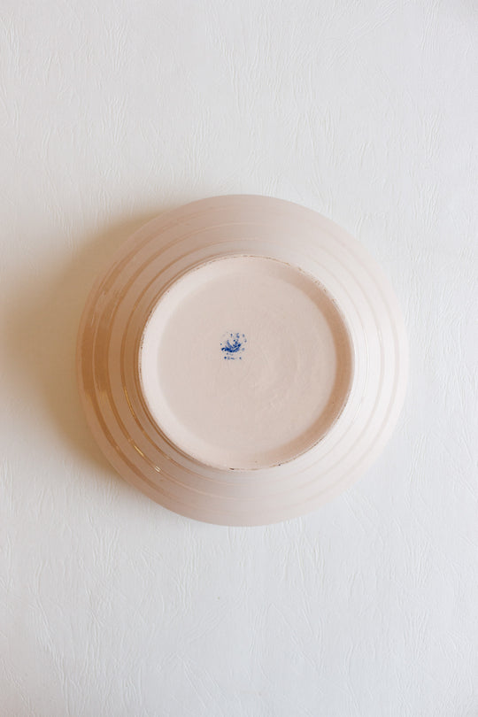 1930s french "ceranord" st. amand pink serving bowl