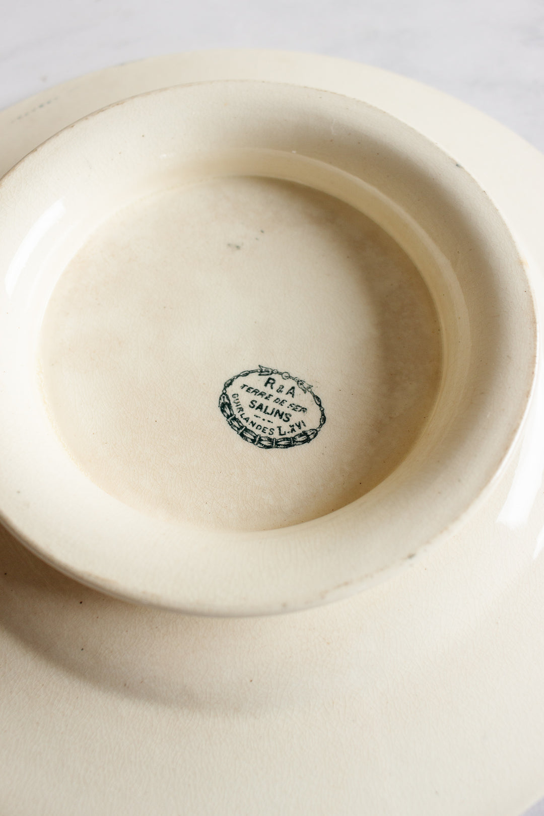 antique salins louis vxi transferware cake plate