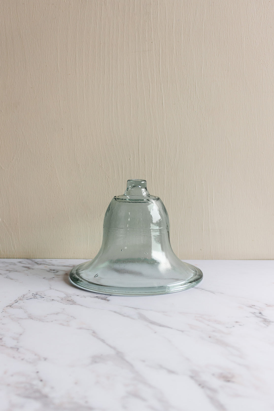 antique french hand blown glass cloche