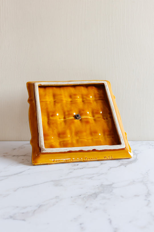 midcentury french vallauris ceramic "woven" cheese board