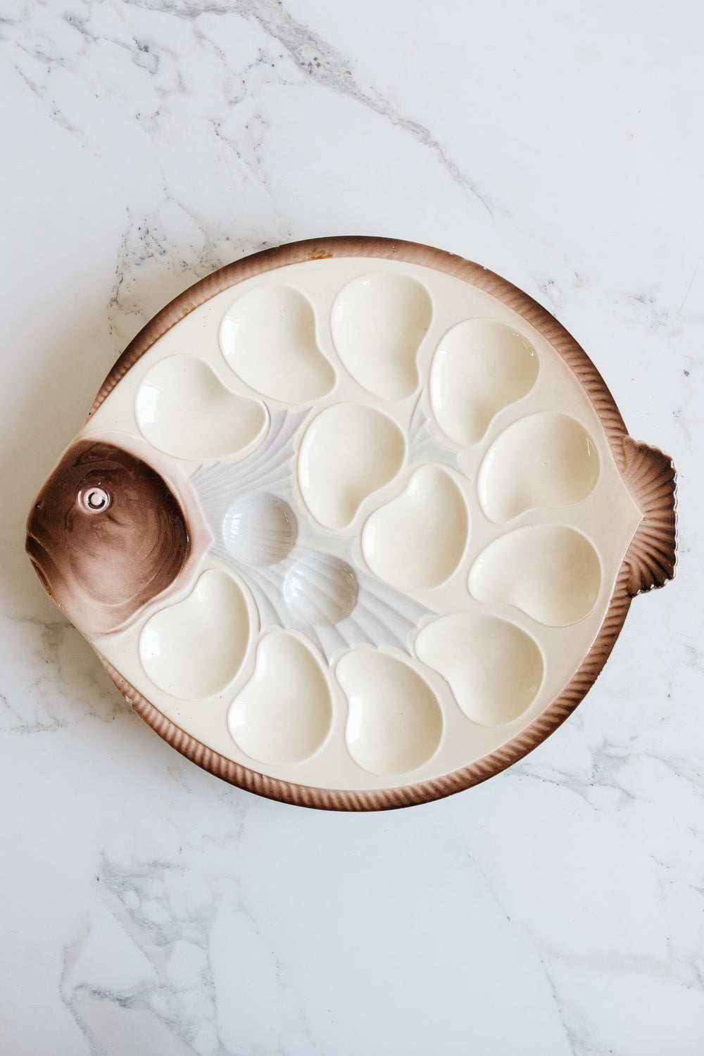 1930s longwy extra large oyster platter