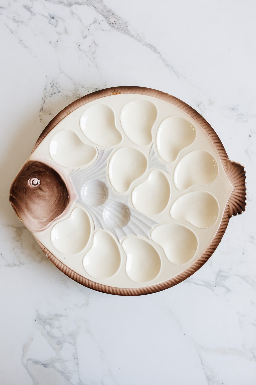 1930s longwy extra large oyster platter