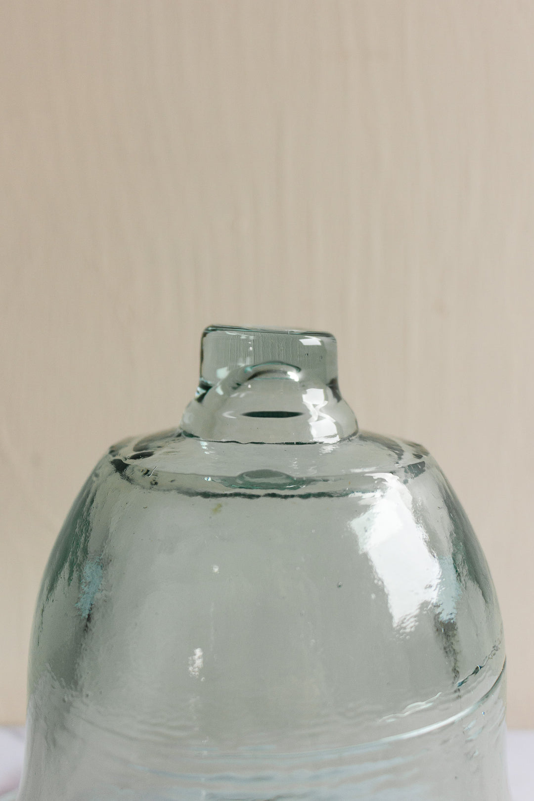 antique french hand blown glass cloche