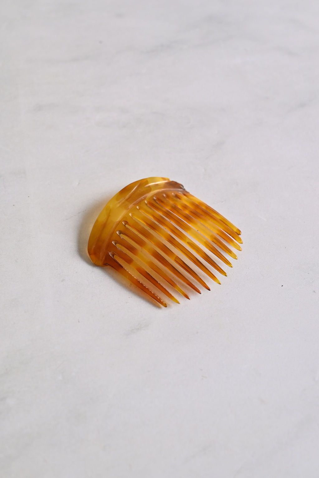 turn of the century french horn hair comb, tortoise shell