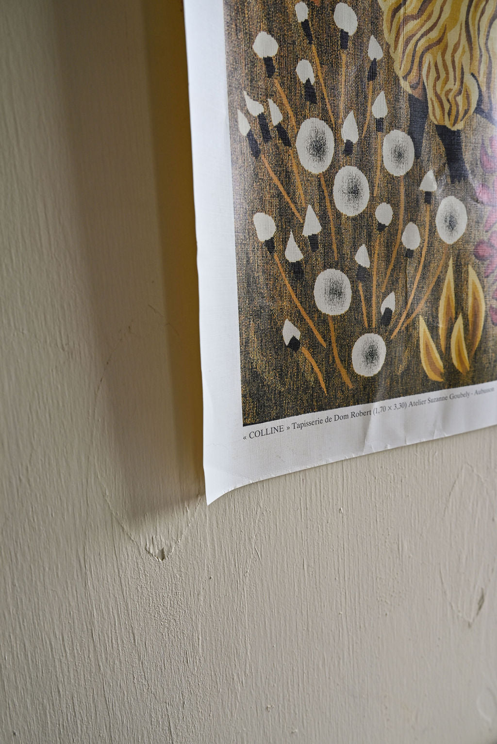 rare 1971 Dom Robert tapisserie print, "colline"