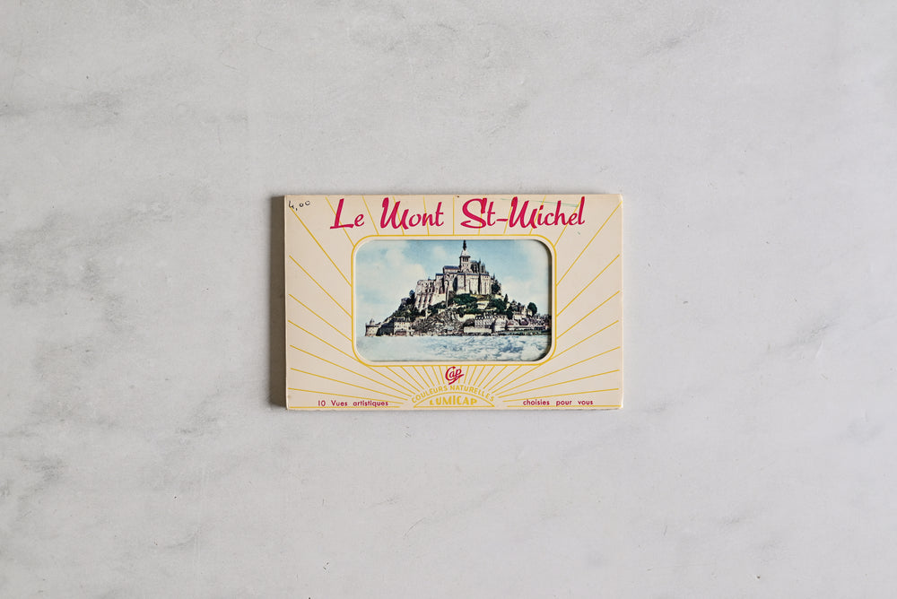 vintage french souvenir postcards books