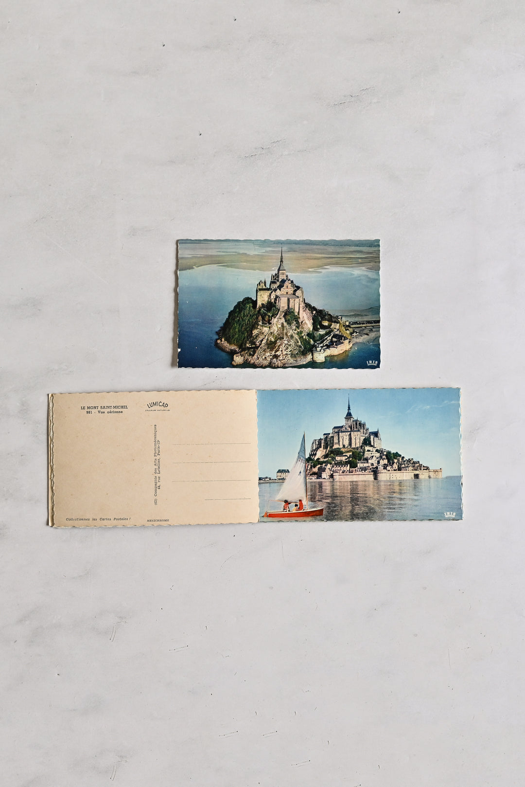 vintage french souvenir postcards books