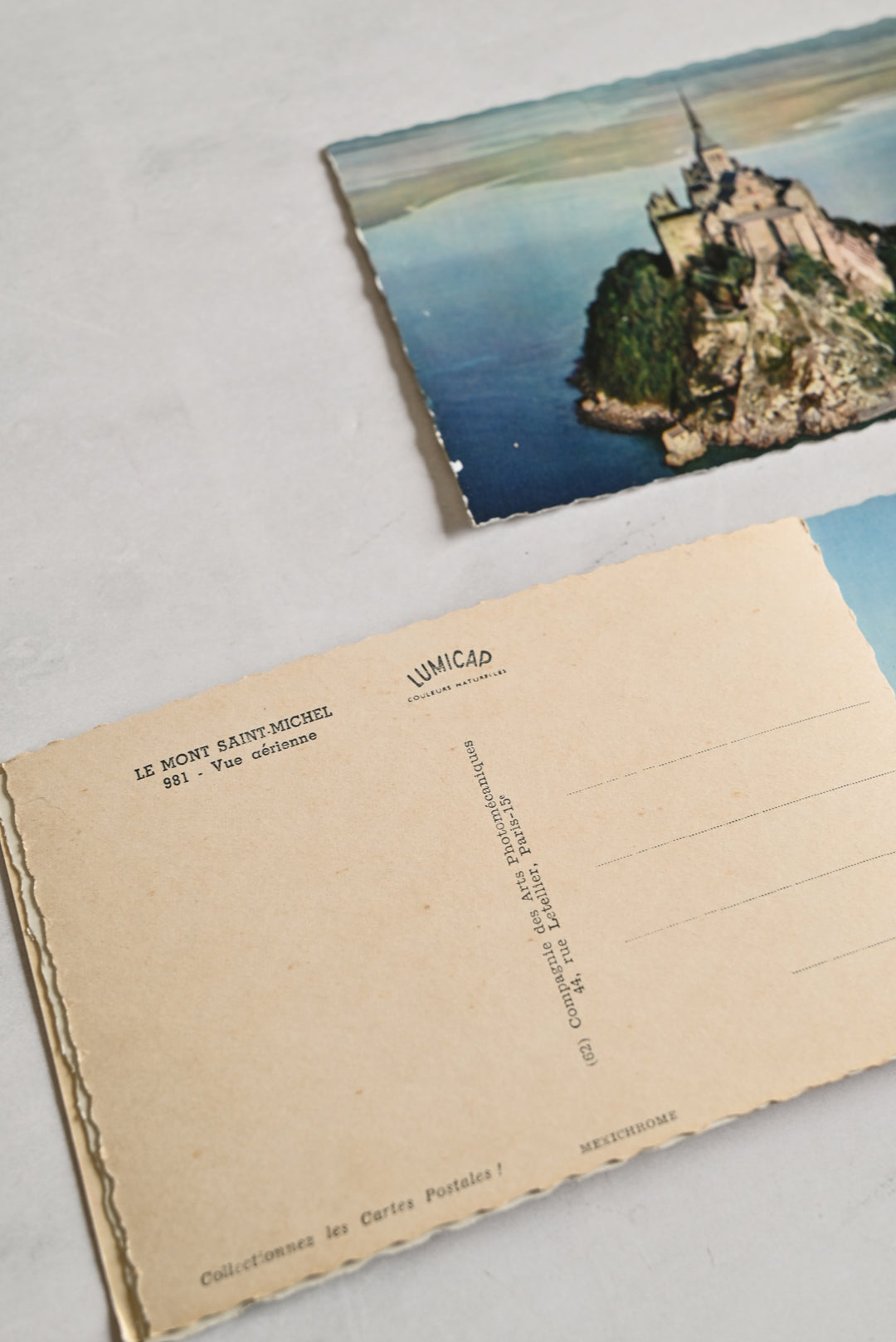 vintage french souvenir postcards books