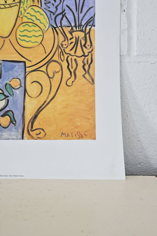 "intérieur jaune et bleu" matisse print - Joliette