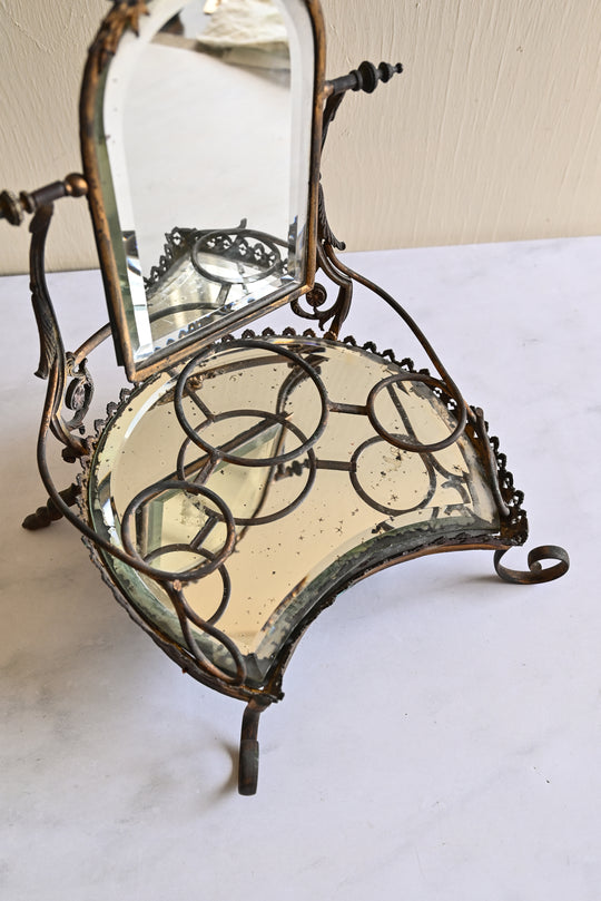 rare Napoleon III french ormolou vanity mirror