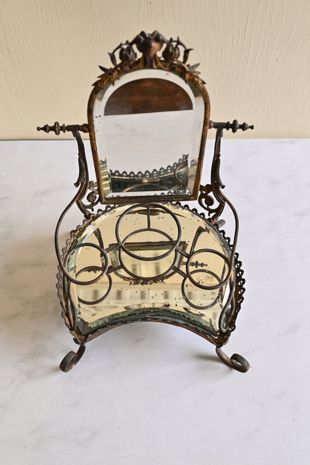 rare Napoleon III french ormolou vanity mirror