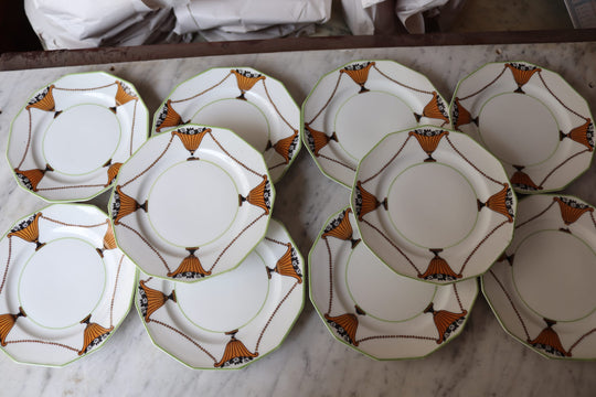 art deco french limoges salad plates