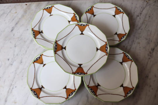 art deco french limoges salad plates