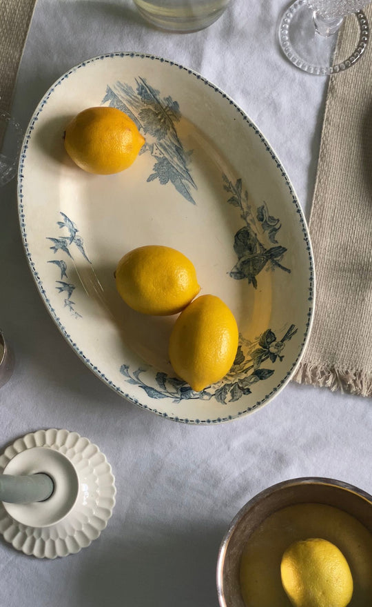 turn of the century Longwy transferware "champêtre" platter